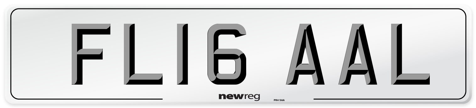 FL16 AAL Number Plate from New Reg